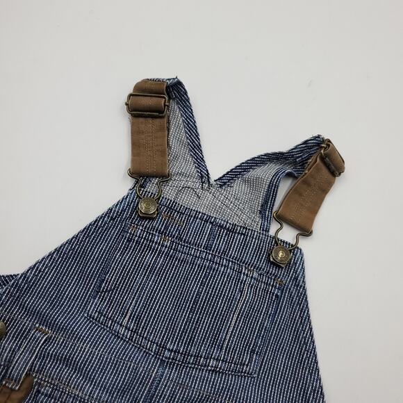 Gap Blue Striped Overalls Baby Size 18-24 Months - Picture 5 of 10